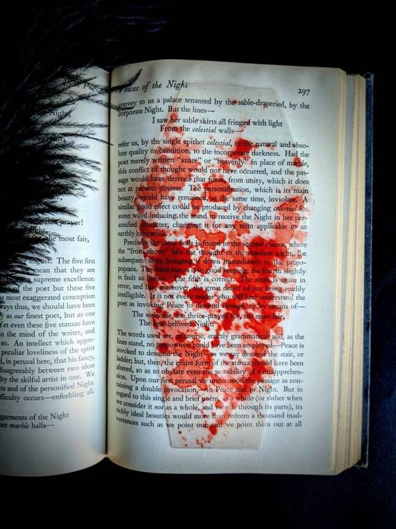 Clear Bookmark - Bloody Kitchen Knife Goth Gothic Horror – Bookaholic Armory