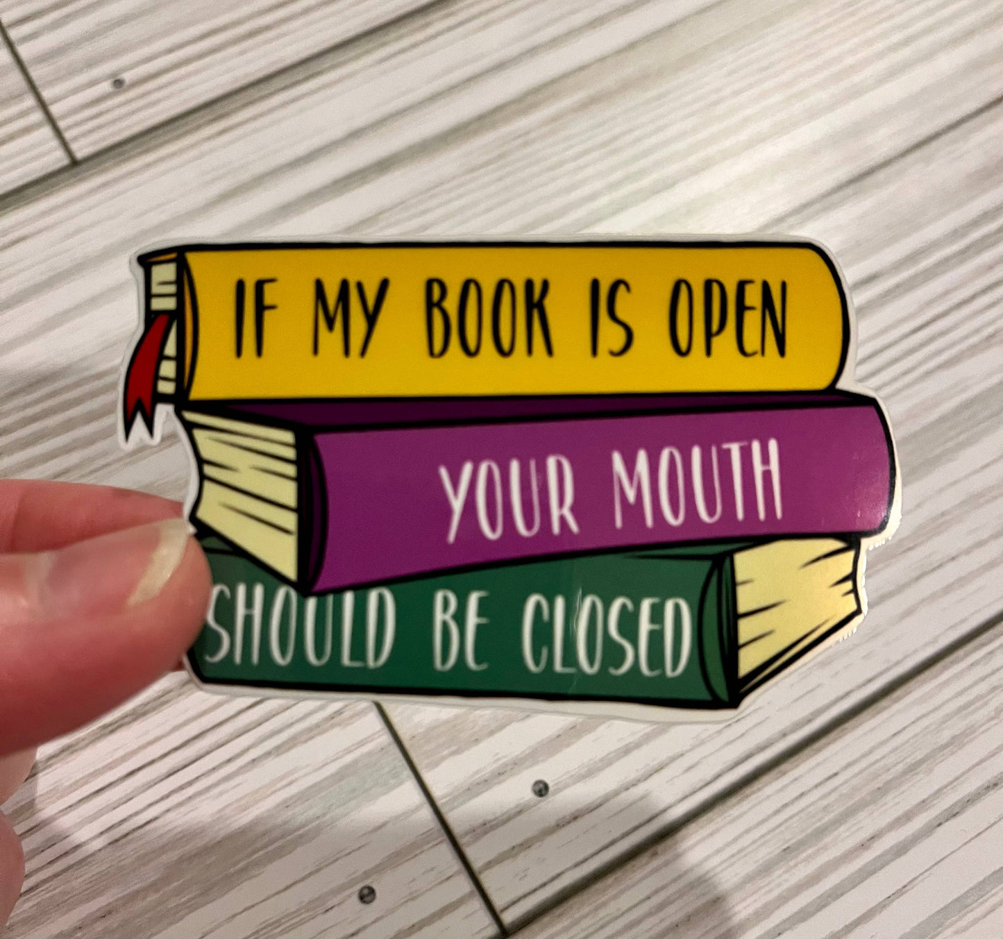 Graceful Darkness, LLC - My Book is Open, Vinyl Sticker