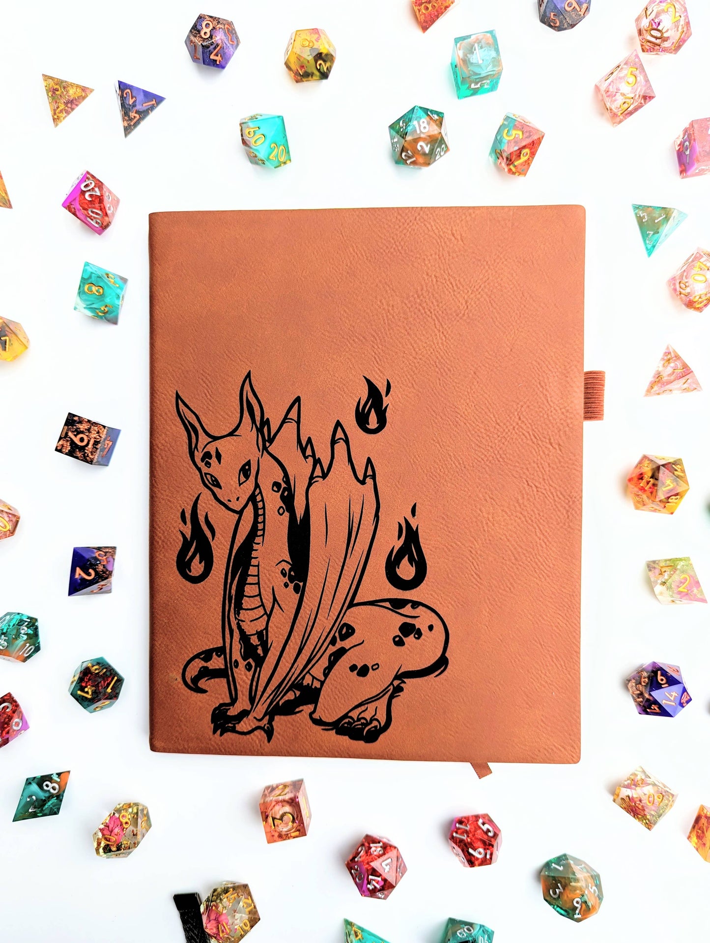 NTSD Gaming and Bookish Goods - Wyrmling Wondering -  Vegan Leather Campaign Journal