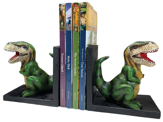 Streamline - Green T-Rex Bookends