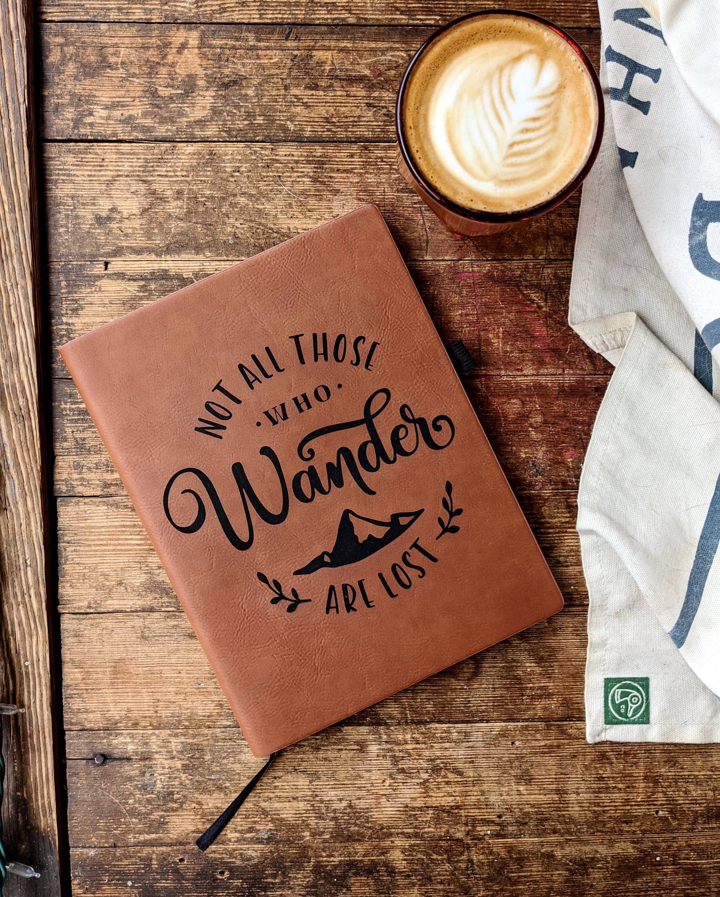 North To South Designs - Not All Those Who Wander Are Lost - Vegan Leather Journal