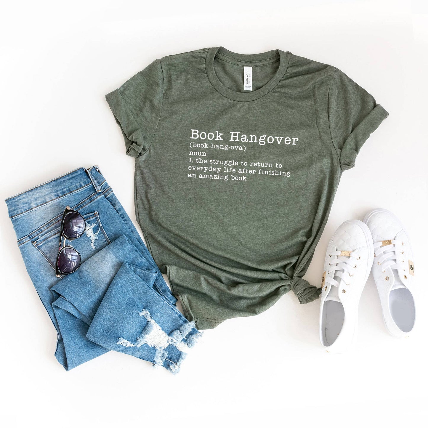 Olive And Ivory  - Book Hangover | Reading | Short Sleeve Graphic Tee