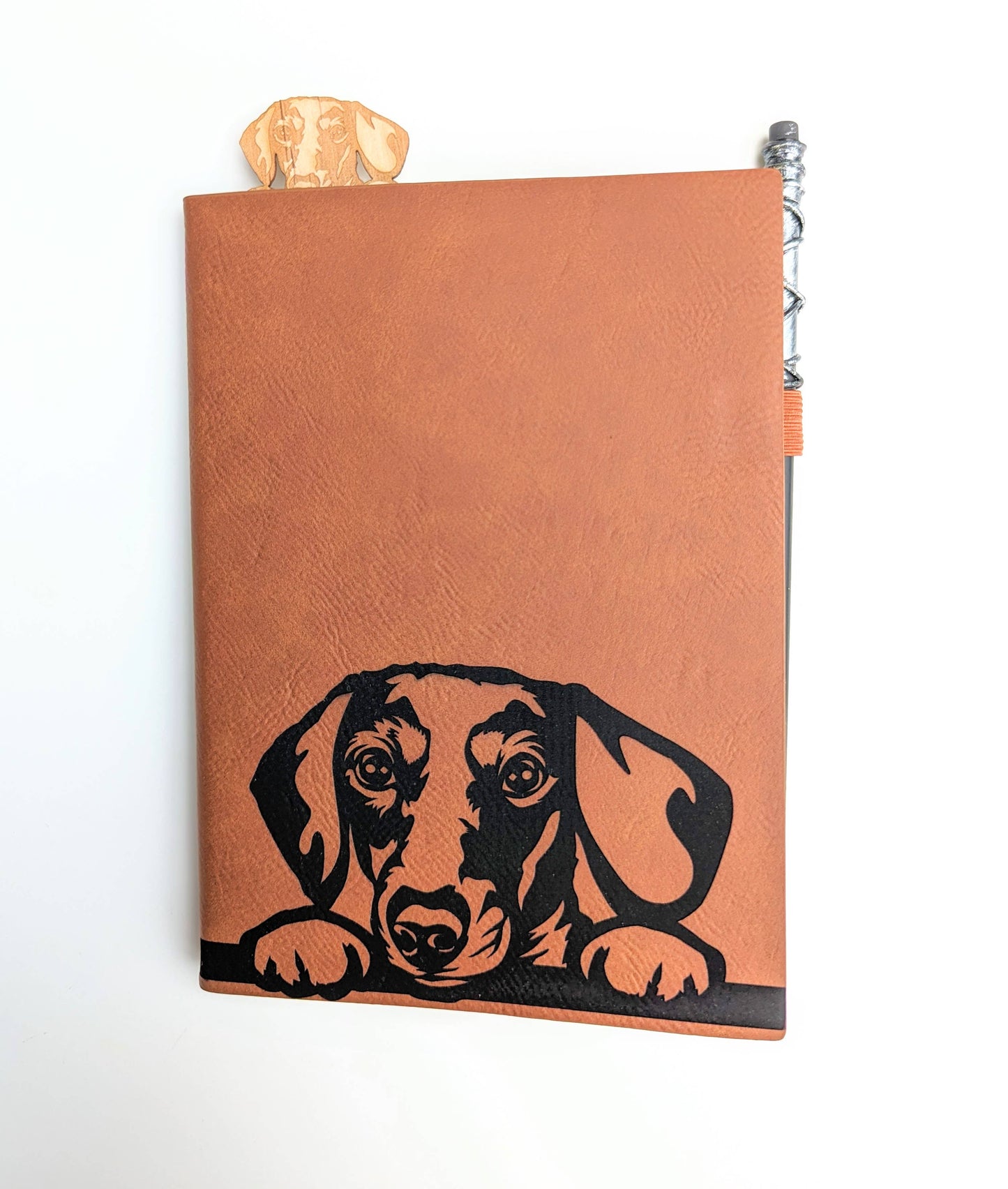 NTSD Gaming and Bookish Goods - Dachshund - Vegan Leather Mini Dot Journal