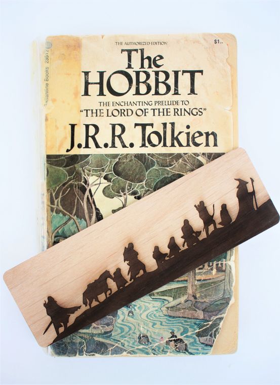 Tolkien Fellowship Wooden Bookmark