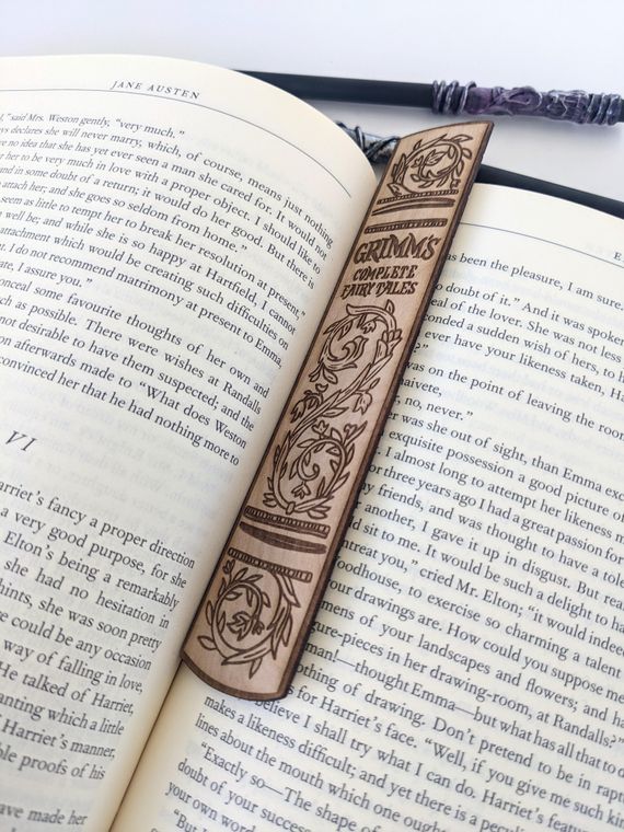 Grimms Fairytales Wooden Bookmark